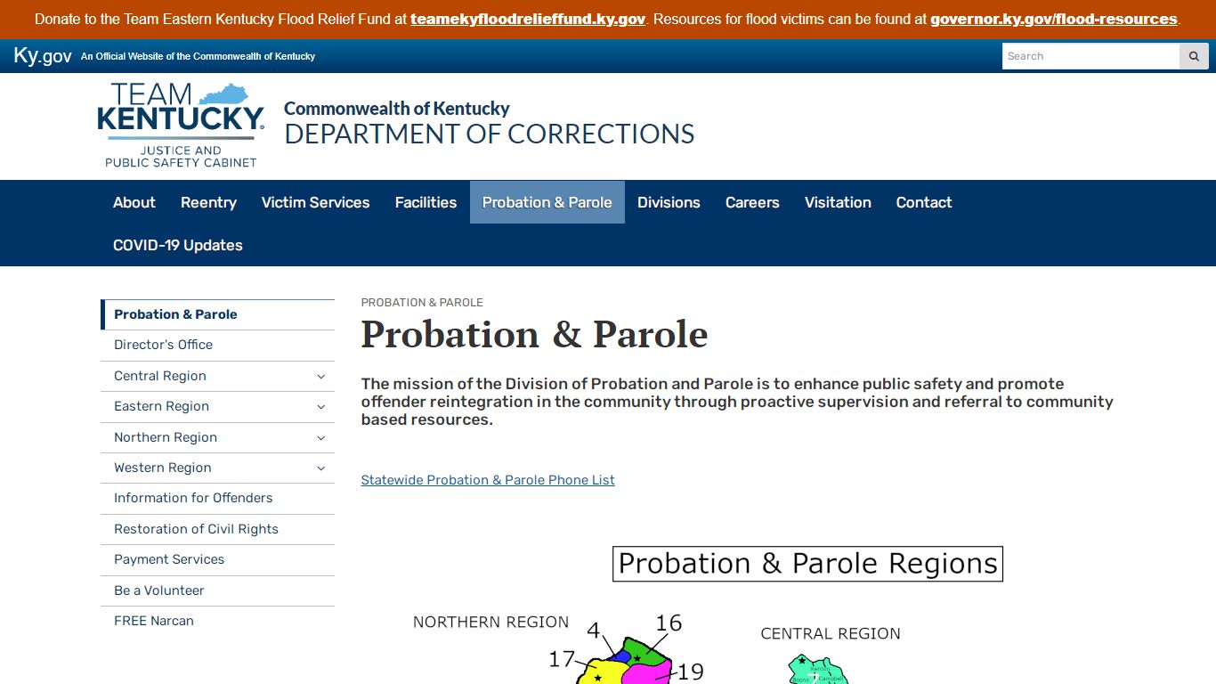 Probation & Parole - Department of Corrections - Kentucky